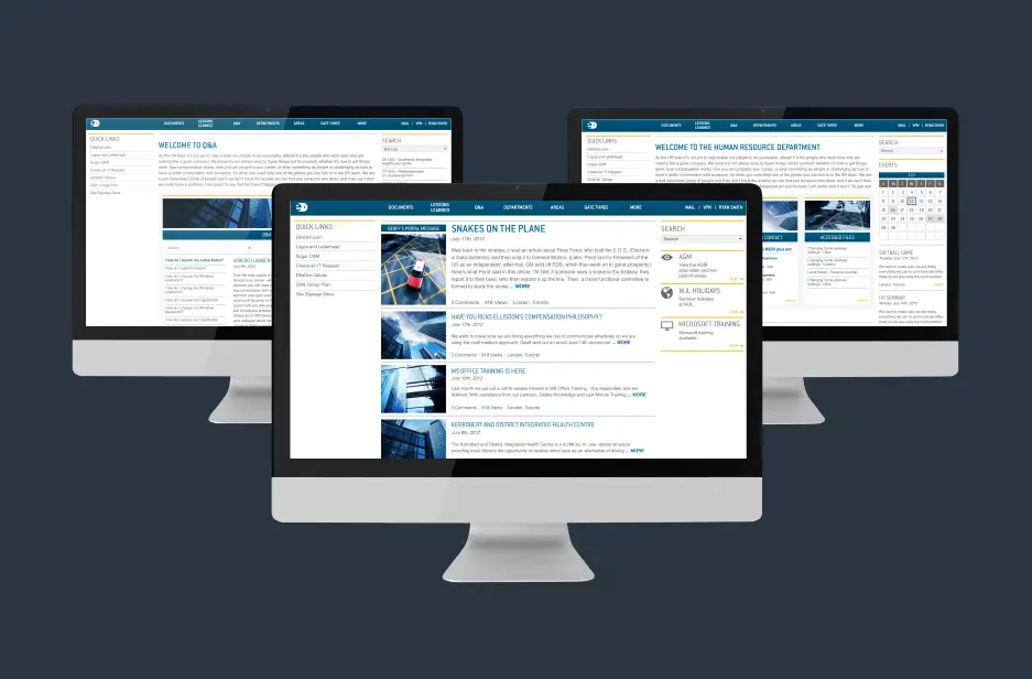 EllisDon intranet UX Web Design