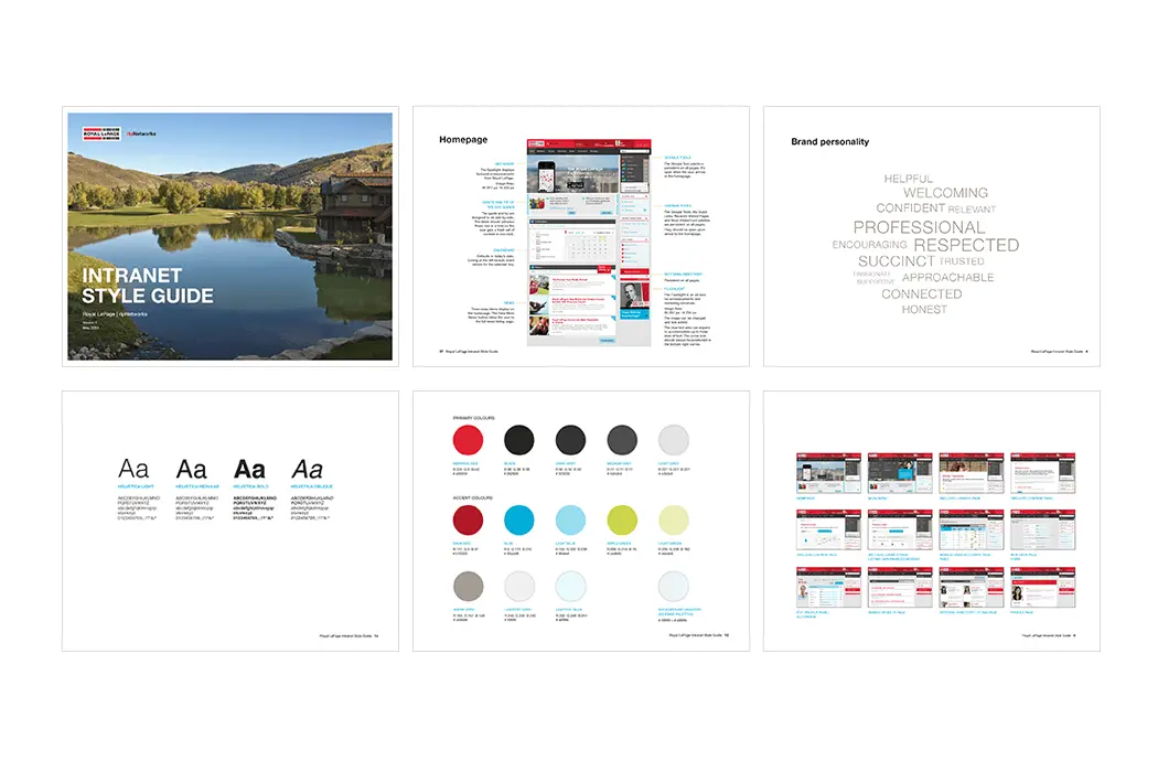 Royal LePage intranet UX Web Styleguide